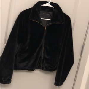 Black fuzzy jacket
